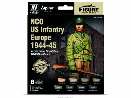62006 vallejo set 70244 nco us infantry europe 1944 45 8 figure