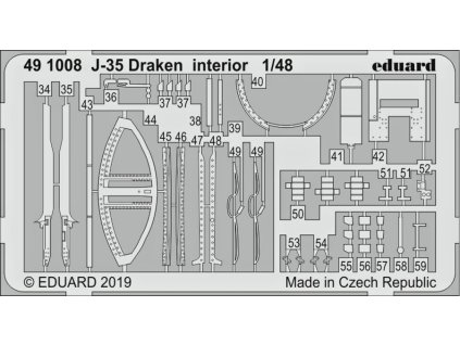 J-35 Draken interior 1/48 recommended for HASEGAWA