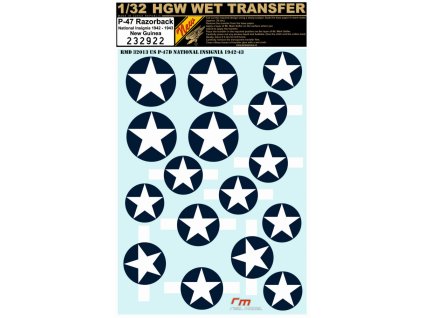 1/32 P-47 NATIONAL INSIGNIA 1942-1943 - wet transfers