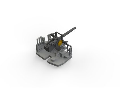 5"/25 caliber gun Mk.10 PRINT 1/350