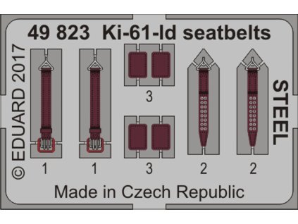 1/48 Ki-61-Id seatbelts STEEL for TAMIYA kit
