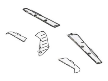 1/48 Messerschmitt Bf 109K Control surfaces set HA