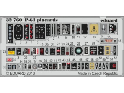 1/32 P-61 placards for HOBBY BOSS kit