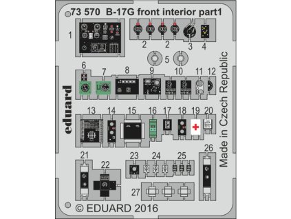 1/72 B-17G front interior for AIRFIX kit