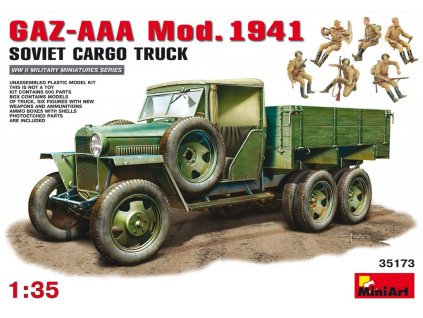 63977 1 35 gaz aaa cargo truck mod 1941 miniart