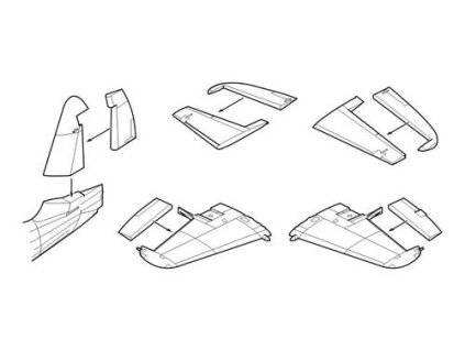 1/72 Westland Wyvern S.4 Control surfaces for Trum