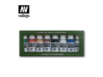 Sada akrylových barev Vallejo Model Color 8 colors Set 70103 Wargames Basics (8)