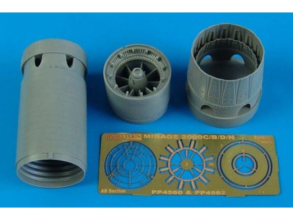 1/48 Mirage 2000C/B/D/N exhaust nozzles - opened position - HELLER/EDUARD