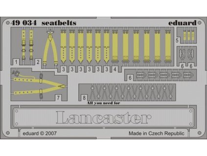 Lancaster seatbelts recommended for TAMIYA