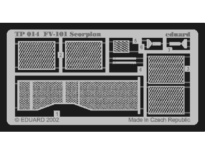 64529 37963 103 tp014 skorpion photoetched parts for afv