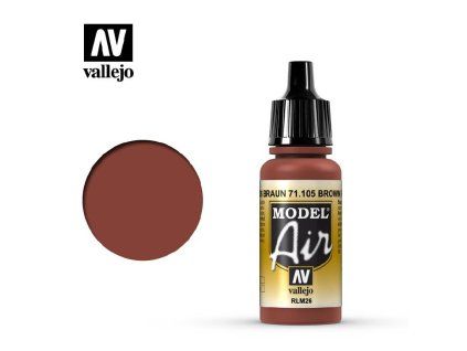 Vallejo Model Air 71105 Brown RLM26 Color (18 ml)