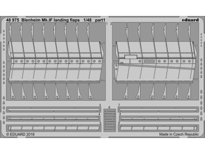 1/48 Blenheim Mk.IF landing flaps for AIRFIX kit
