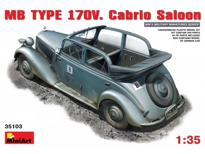 65438 1 35 mb type 170v cabrio saloon miniart