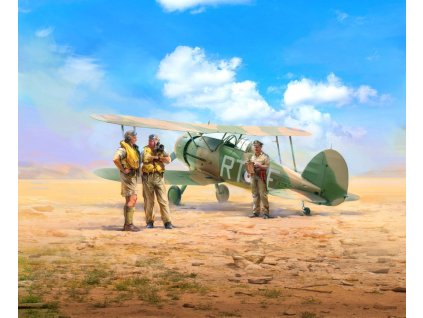1:32 ICM Gloster Gladiator Mk.I with British Pilots in Tropical Uniform