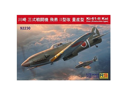 Plastikový model letadla 1/72 Ki-61 II Kai with bubble canopy 3 decal v. for Japan