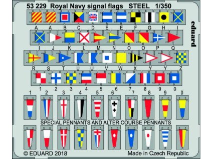 Royal Navy signal flags STEEL  1/350