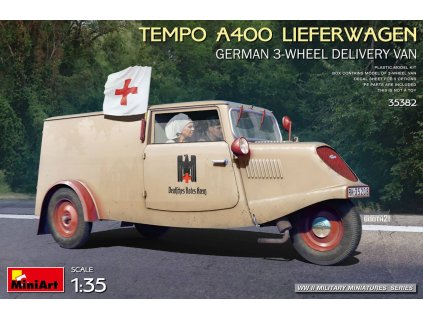 1/35 Tempo A400 Lieferwagen. German 3-Wheel Delivery Van - Miniart