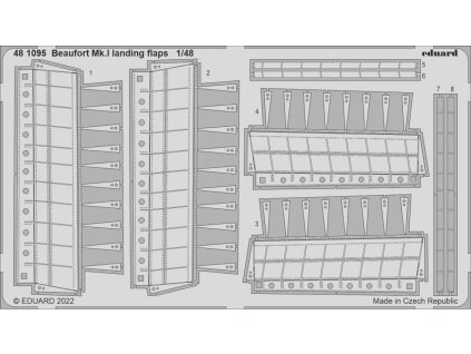 Beaufort Mk.I landing flaps 1/48 recommended for ICM