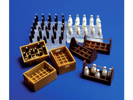 1/35 Milk bottles and crates