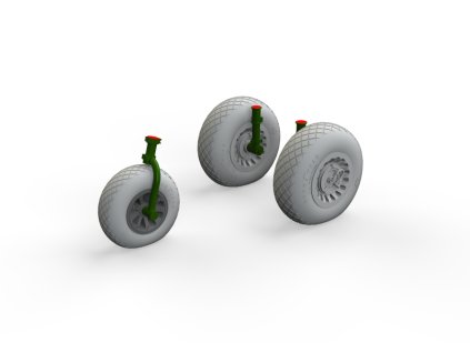 1/48 A-26/B-26 Invader wheels for ICM kit