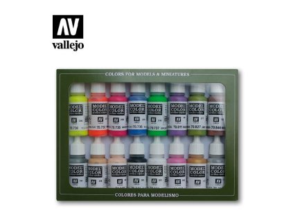 Sada akrylových barev Vallejo Model Color 16 color Set 70112 Wargame Special (16)