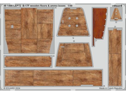 B-17F wooden floors & ammo boxes 1/48 recommended for EDUARD