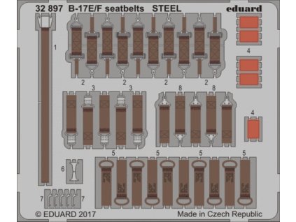 1/32 B-17E/F seatbelts STEEL for HKM kit