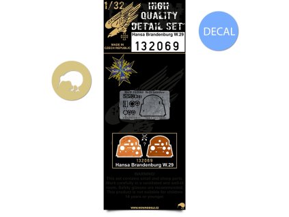 1/32 W.29 - Interior + Decal - Photo-etched Sets  - instr. panel set + instr. panel decal WnW