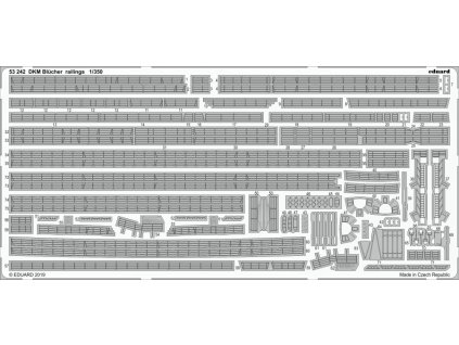 1/350 DKM Blücher railings for TRUMPETER kit