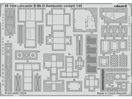 Lancaster B Mk.III Dambuster cockpit 1/48 recommended for HKM