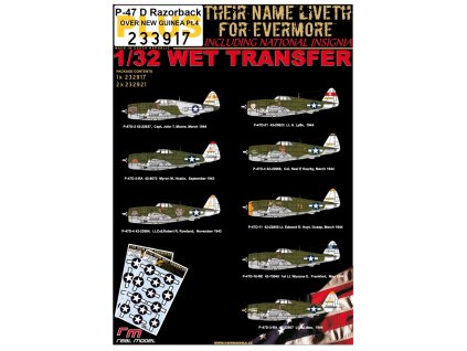 1/32 P-47D OVER NEW QUINEA Pt.4 wet transfers