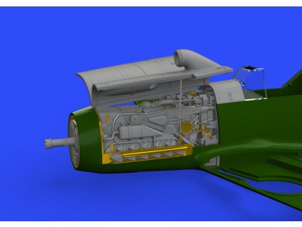 1/48 Bf 109F engine & fuselage guns for EDUARD kit