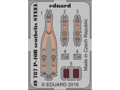 1/48 P-40B seatbelts STEEL for AIRFIX kit