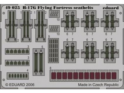 B-17G seatbelts 1/48 recommended for REVELL/MONOGRAM