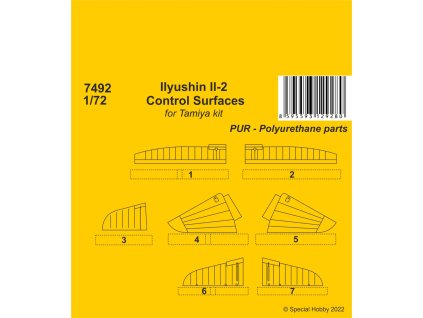 71297 1 72 ilyushin il 2 control surfaces