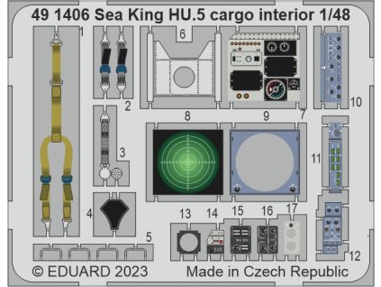 Sea King HU.5 cargo interior 1/48 recommended for AIRFIX