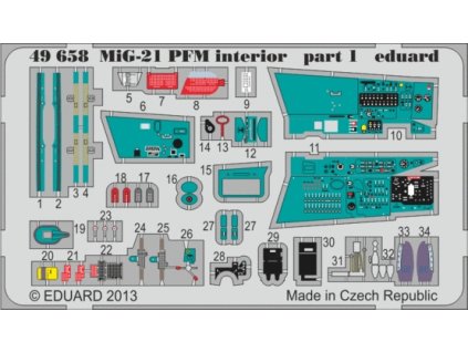 1/48 MiG-21PFM interior for EDUARD kit
