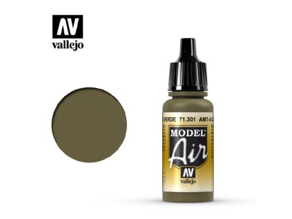 Akrylová barva pro Airbrush Vallejo Model Air 71301 AMT-4 Cam, Green (17ml)