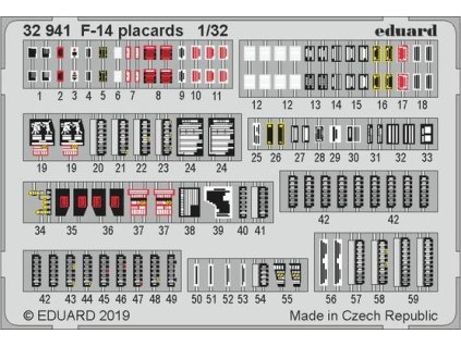 1/32 F-14 placards for TAMIYA kit