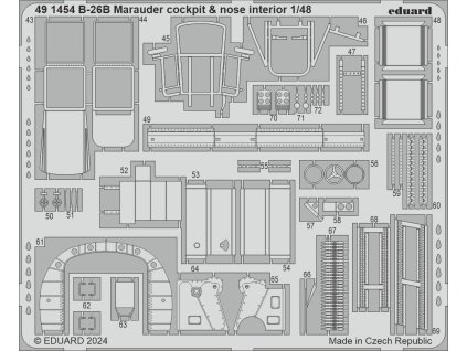 B-26B Marauder cockpit & nose interior 1/48 recommended for ICM