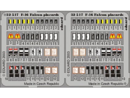1/32 F-16 placards