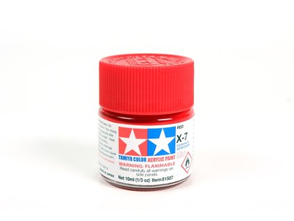 72686 tamiya 81507 acrylic mini x 7 red