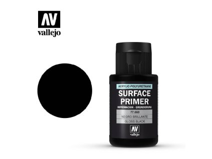 72794 24077 vallejo surface primer gloss black 77660 35ml