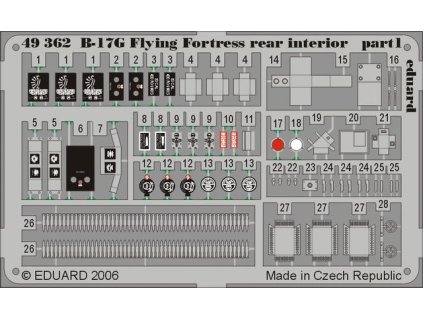1/48 B-17G rear interior for REVELL/MONOGRAM kit