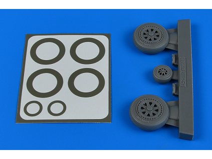 1/48 J-29 Tunnan wheels & paint masks - PILOT REPLICAS