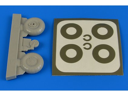 1/32 Bucker Bu 131 wheels & paint masks transverse tread with disc cover