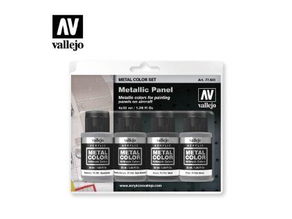 Vallejo Metal Color 77601 Metallic Panel 4 colors set (32 ml)