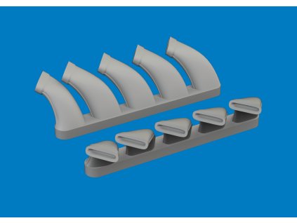 75272 mosquito exhaust stacks print 1 72 recommended for tamiya