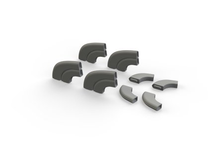 Yak-9D exhaust stacks PRINT 1/48 recommended for ZVEZDA