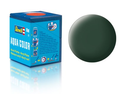Revell Aqua Color - 36168: matná tmavě zelená (dark green mat RAF)
